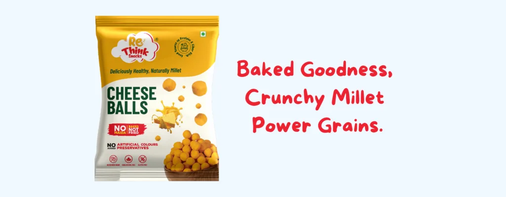 Crunchy baked millet cheese balls made with power grains